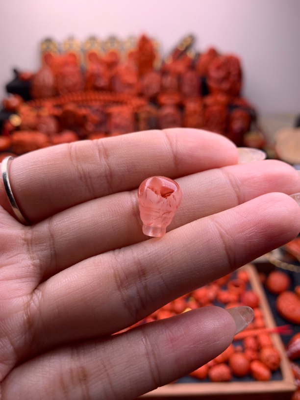 南红冰飘三通9mm➕