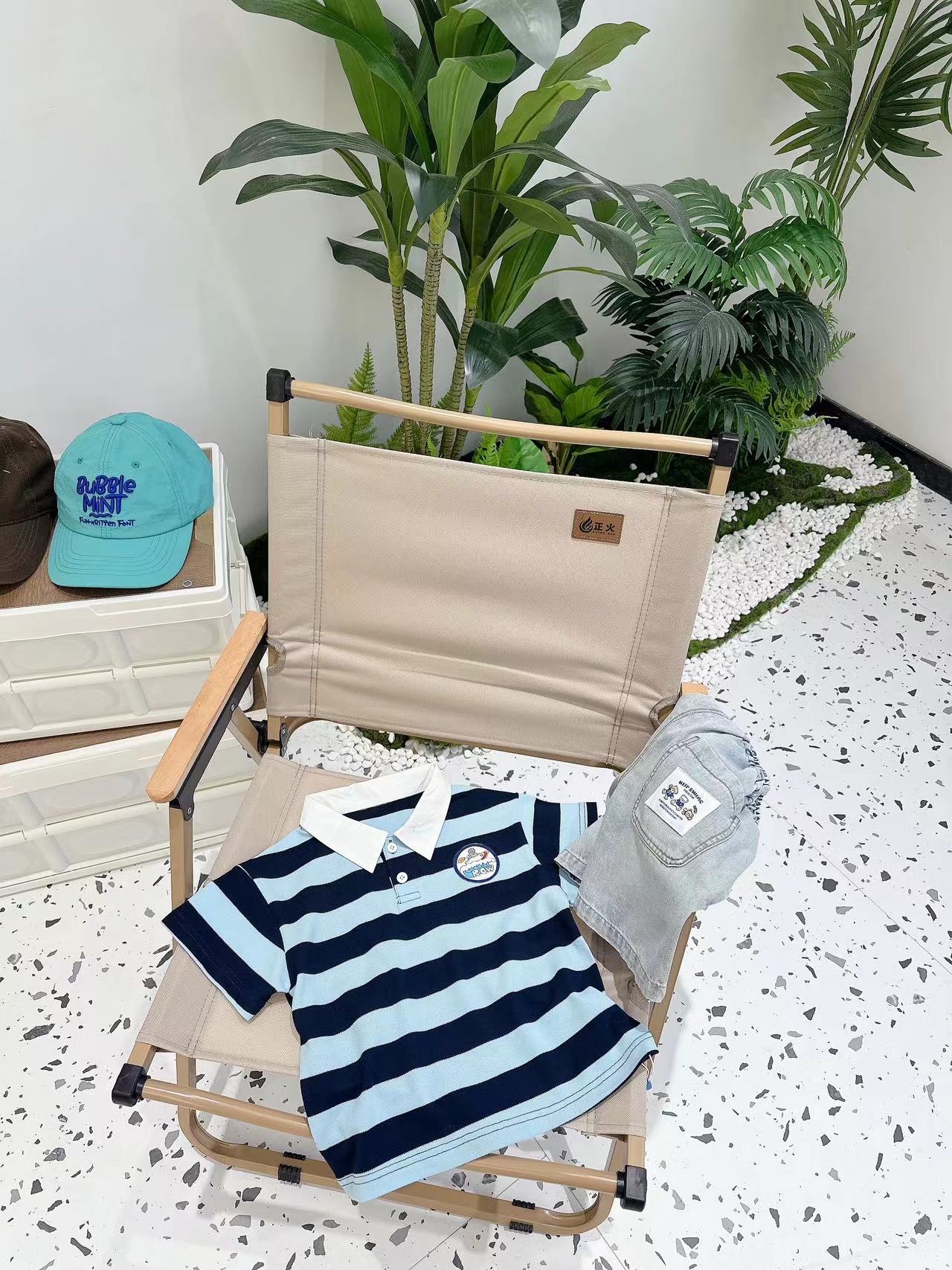 T8763  韩版 童装  彩条绣标翻领POLO