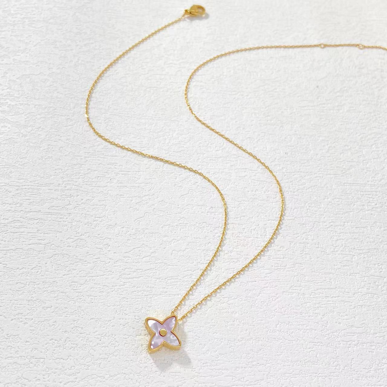 钛钢项链 木木（RZ5108）预售 48厘米  尖花雕花双面颈链项链