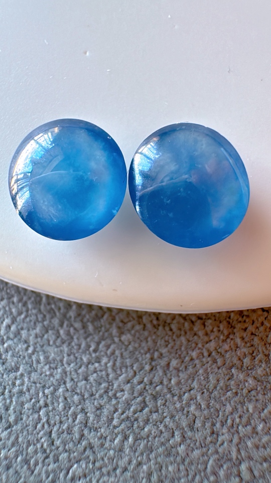 天然缅甸a翡翠高冰蓝紫蛋面