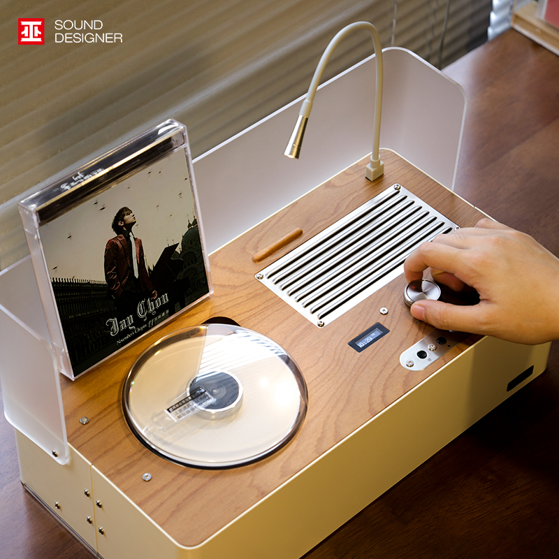 巫CD播放机 迷星 桌面CD蓝牙音响 高保真高解析专辑CD机 复古居家
