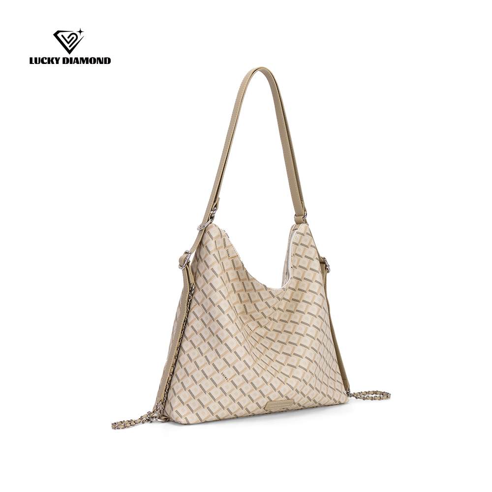 LUCKY DIAMOND 软皮托特包轻奢单肩挎包通勤出游大容量百搭双肩包