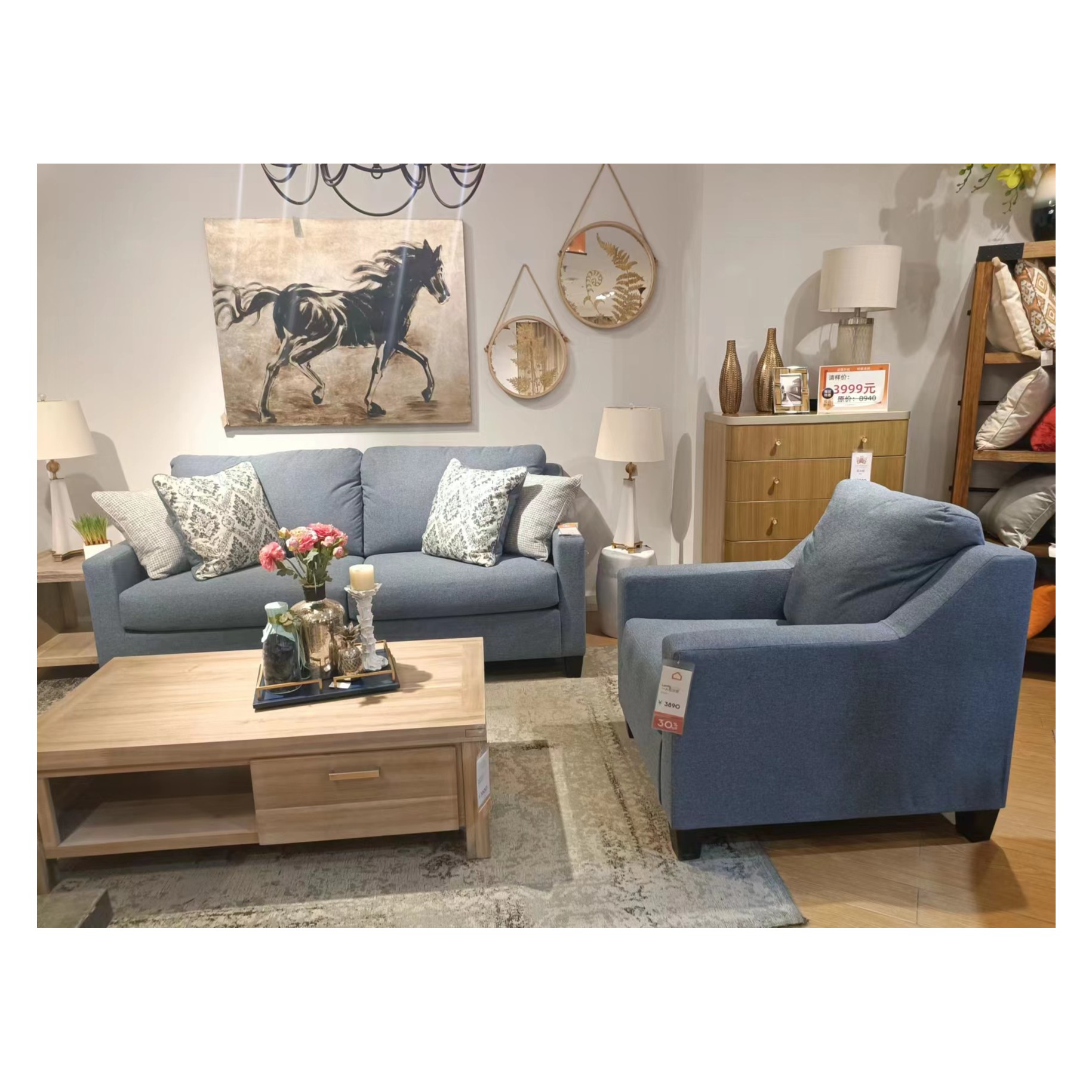 Ashley单人/二人位/三人位布艺沙发