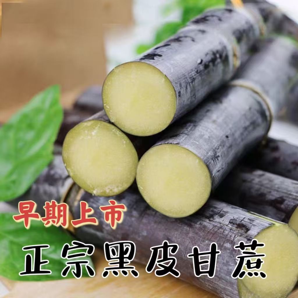 【宠粉福利】正宗广西黑皮甘蔗整根中段9斤新鲜当季甜杆果蔗