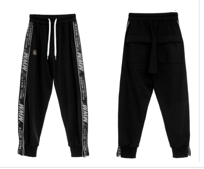 ooxoo05048-1潮牌mwm秋冬长裤基础款束脚裤