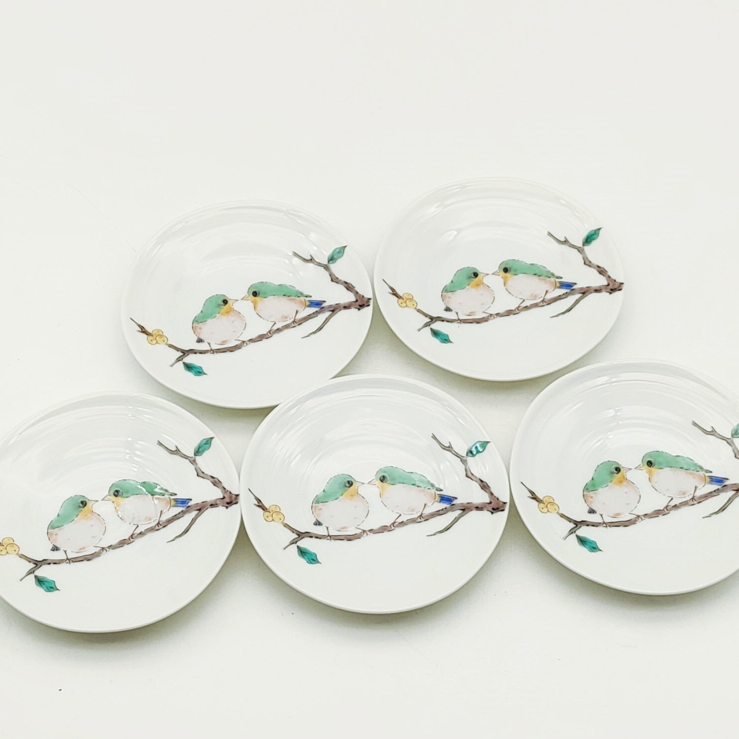 日本原装进口日式釉下彩手工手绘九古家用餐碟接骨碟小菜碟多用