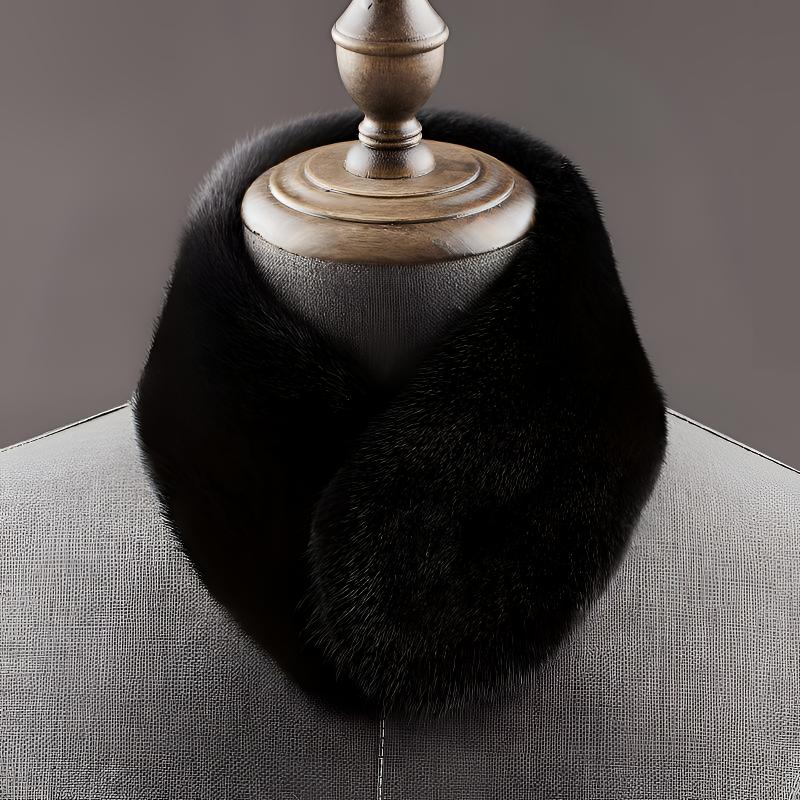 水貂毛围巾男女士围脖冬季韩版型毛绒男女同款时尚百搭水貂毛围巾