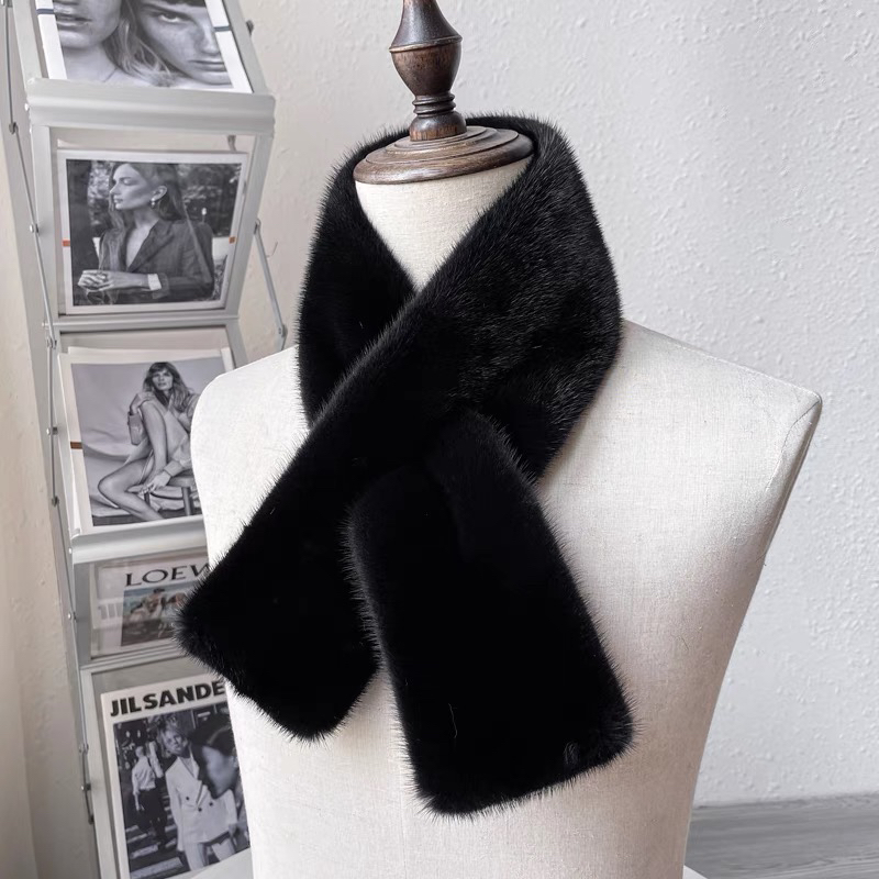 【双面水貂围脖】加长版90公分水貂整皮围巾男女同款水貂毛围脖冬季