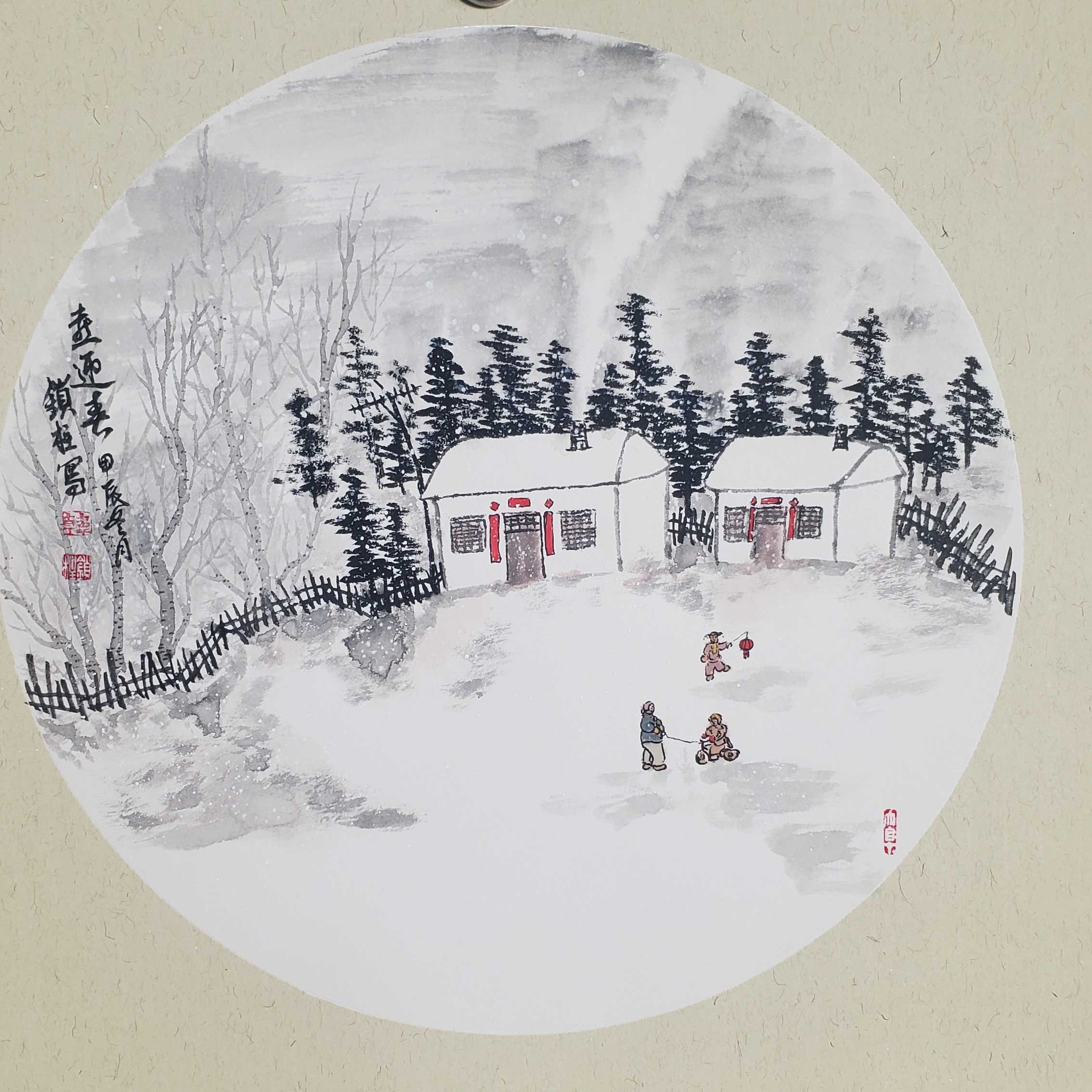 韩锁柱老师作品喜迎春图