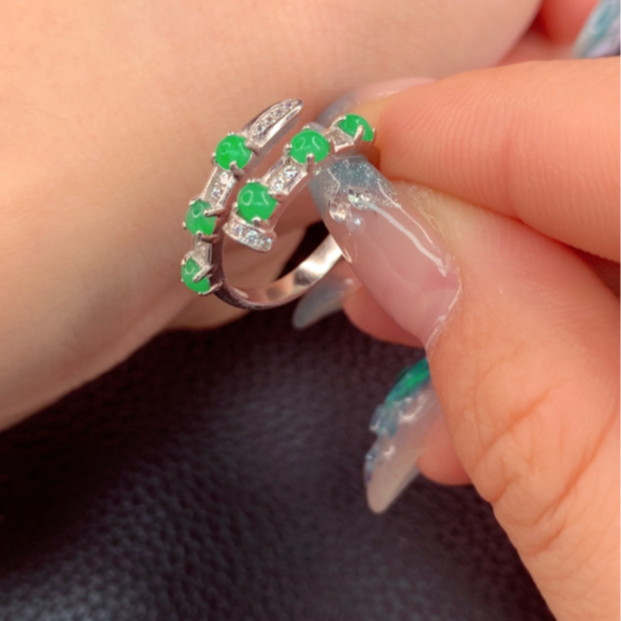 【闪购商品】翡翠如图银S925镶嵌