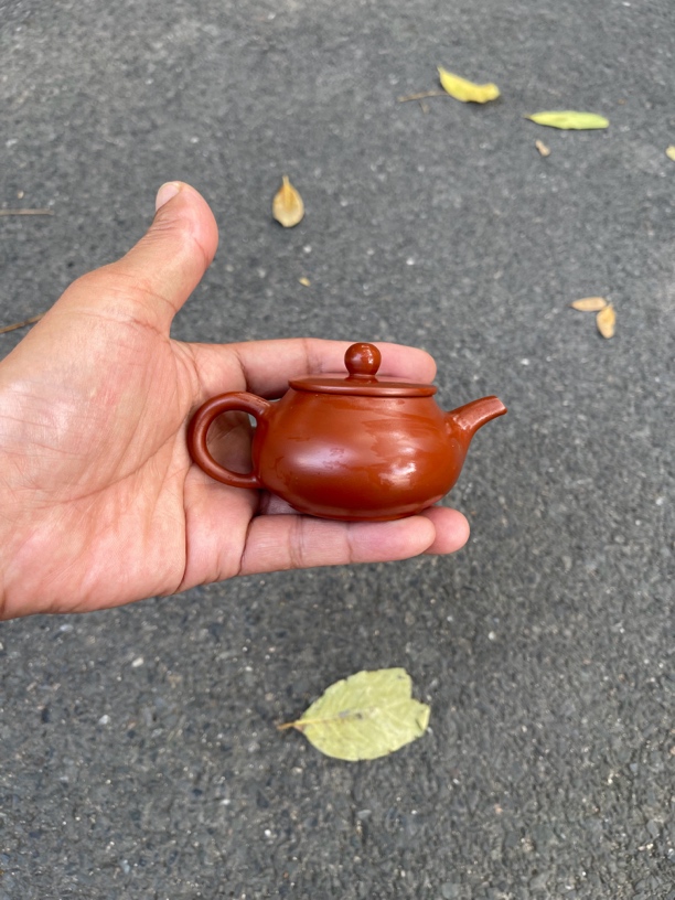 石瓢款手拉壶！容量120毫升！朱泥！做工精细！出水爆爽！茶具红泥泡茶