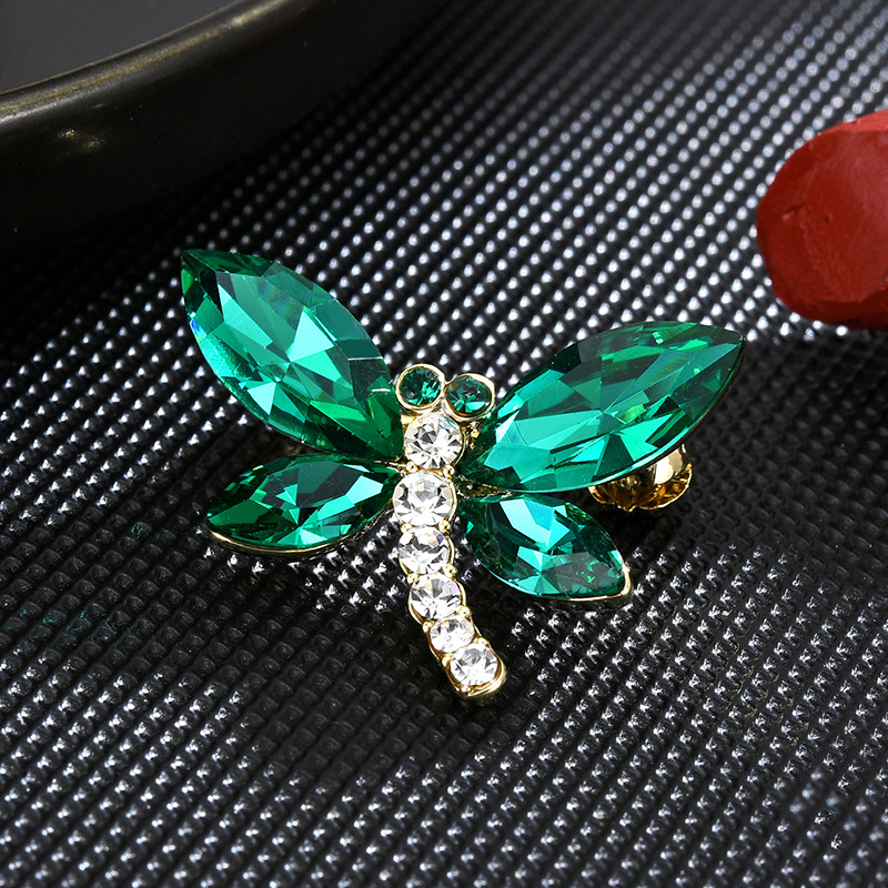  0879绿色蜻蜓胸针