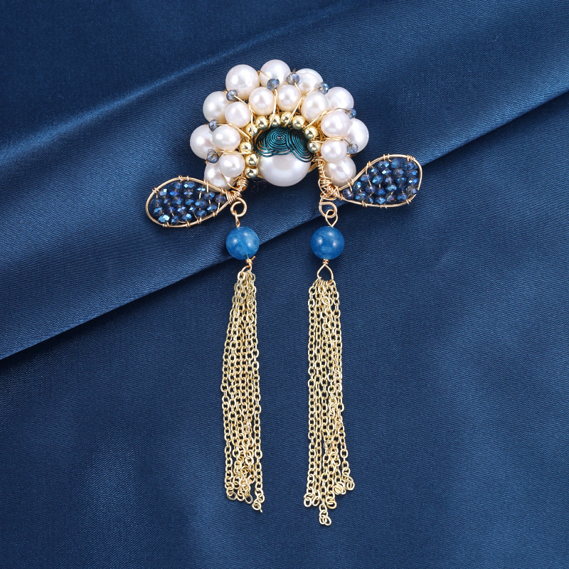 1836蓝色刀马旦胸针