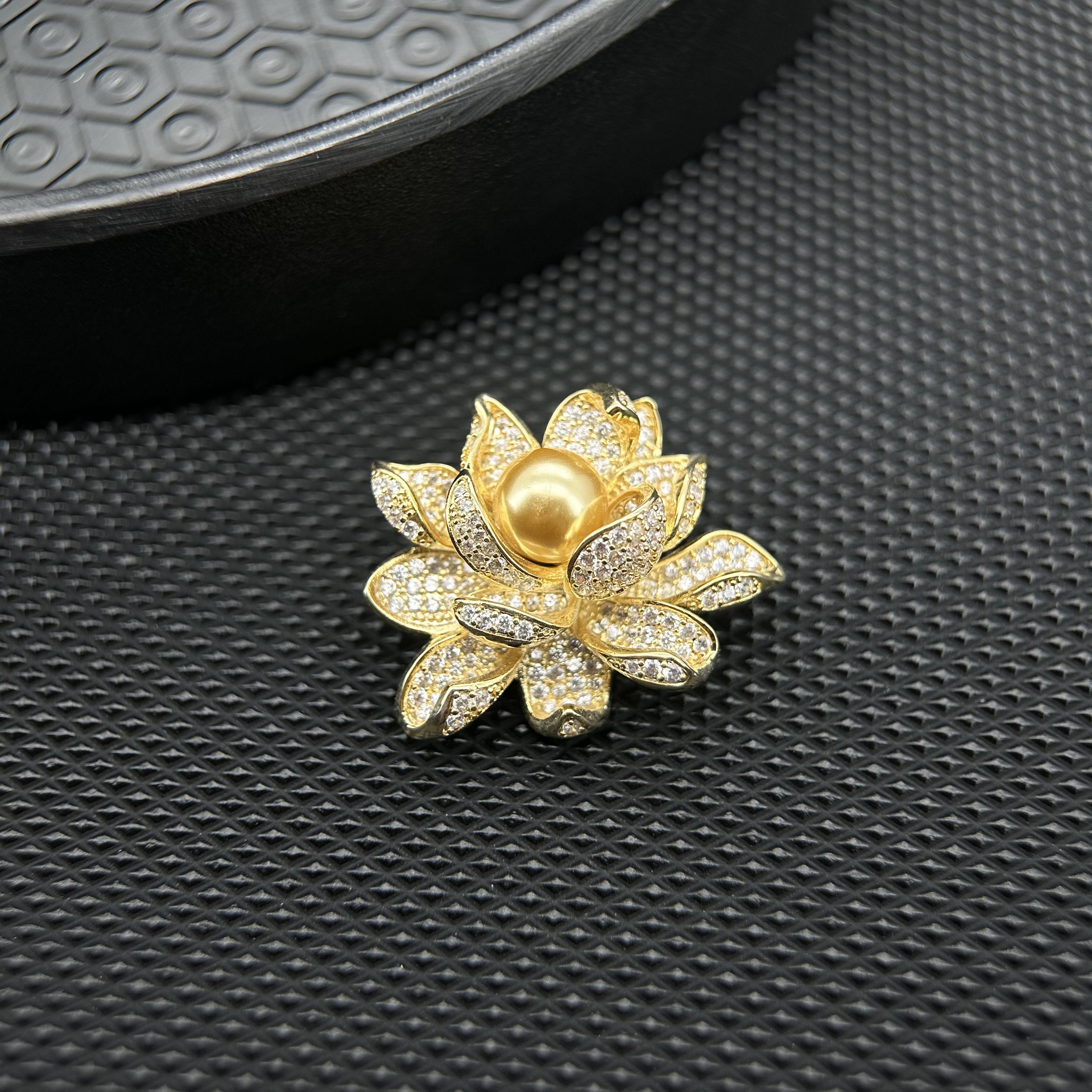 2351黄色（小）莲花胸针