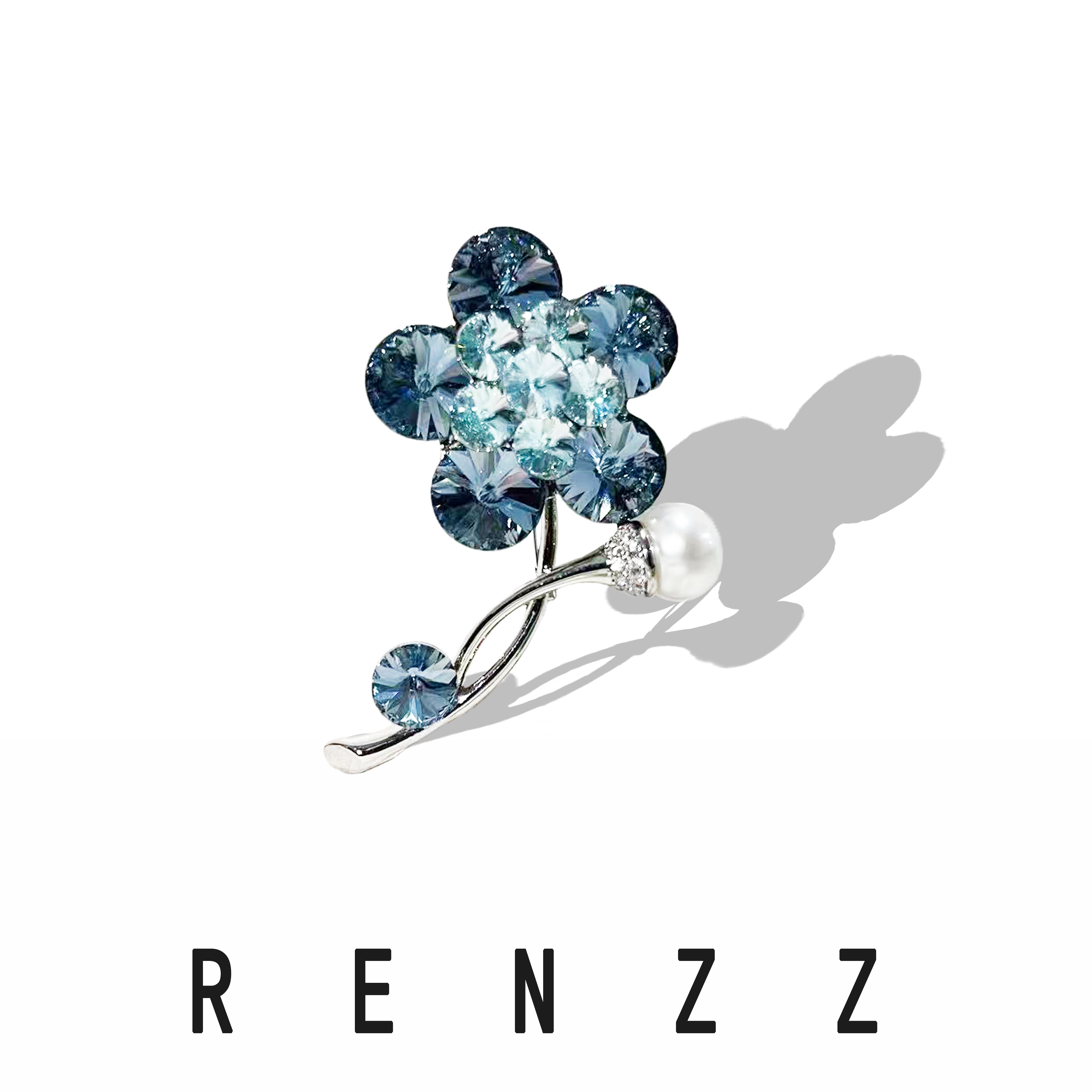 2806法★【蓝色妖姬】蓝色妖姬时尚胸针百搭