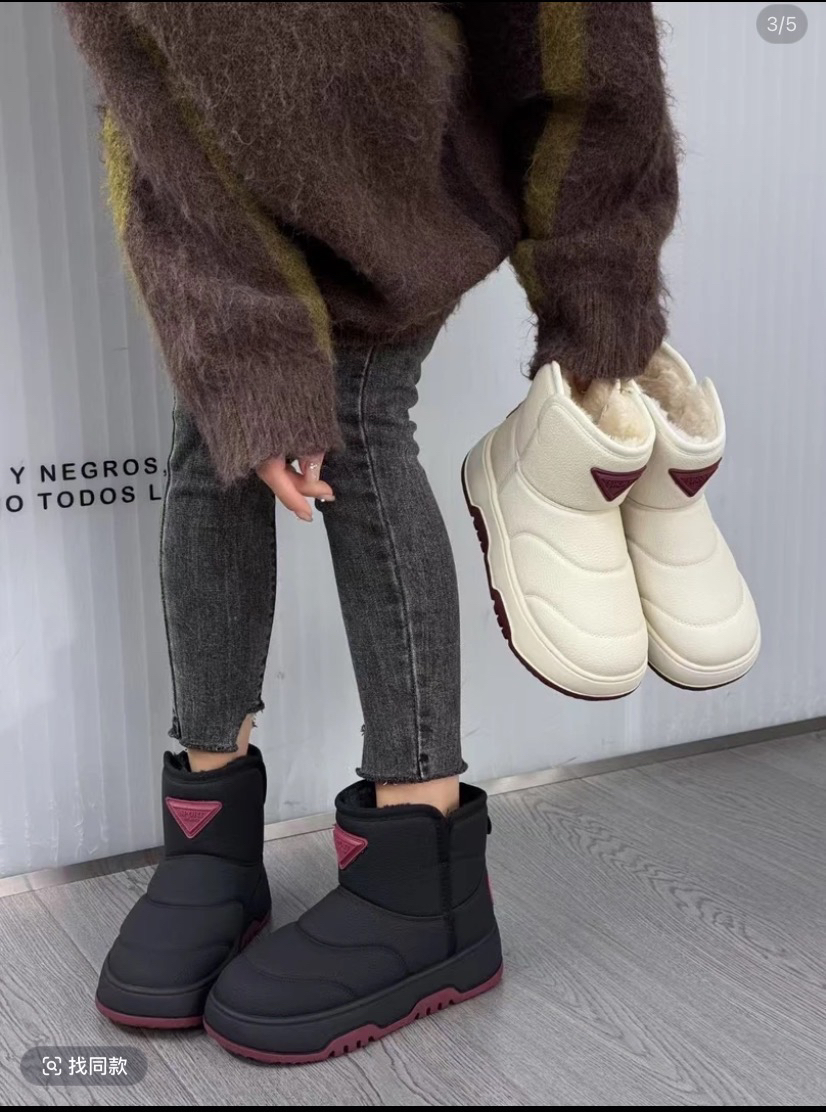 时尚高级百搭休闲加绒加厚小个子友好保暖防水防滑厚底雪地靴