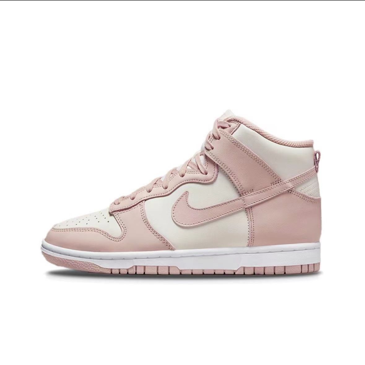 Nike耐克Nike Dunk High女款粉色高帮休闲鞋DD1869-003瑕疵