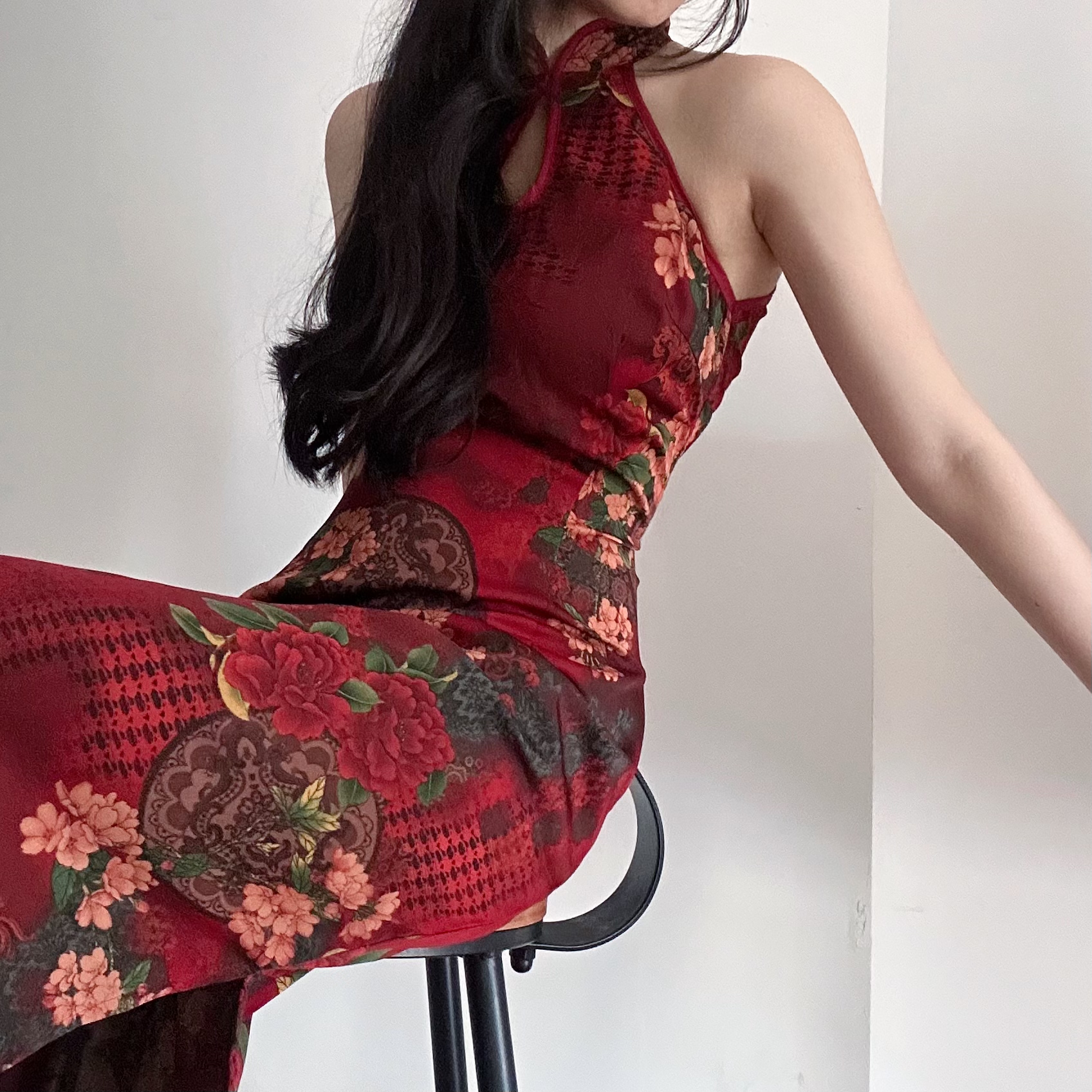 秋辞香~川间雾 气质修身性感小众旗袍高级感