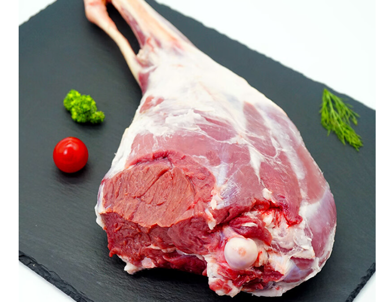  谷饲喂养羊后腿肉
