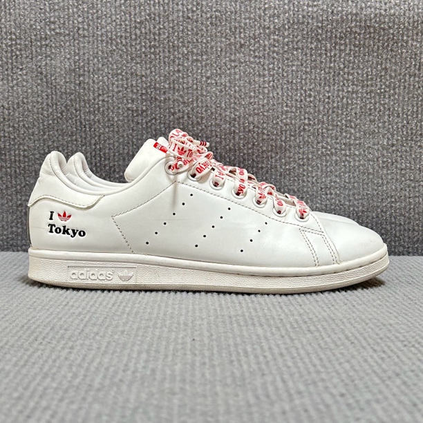 40码adidas Originals Stan Smith 板鞋 白色/猩红/黑色 二手90新