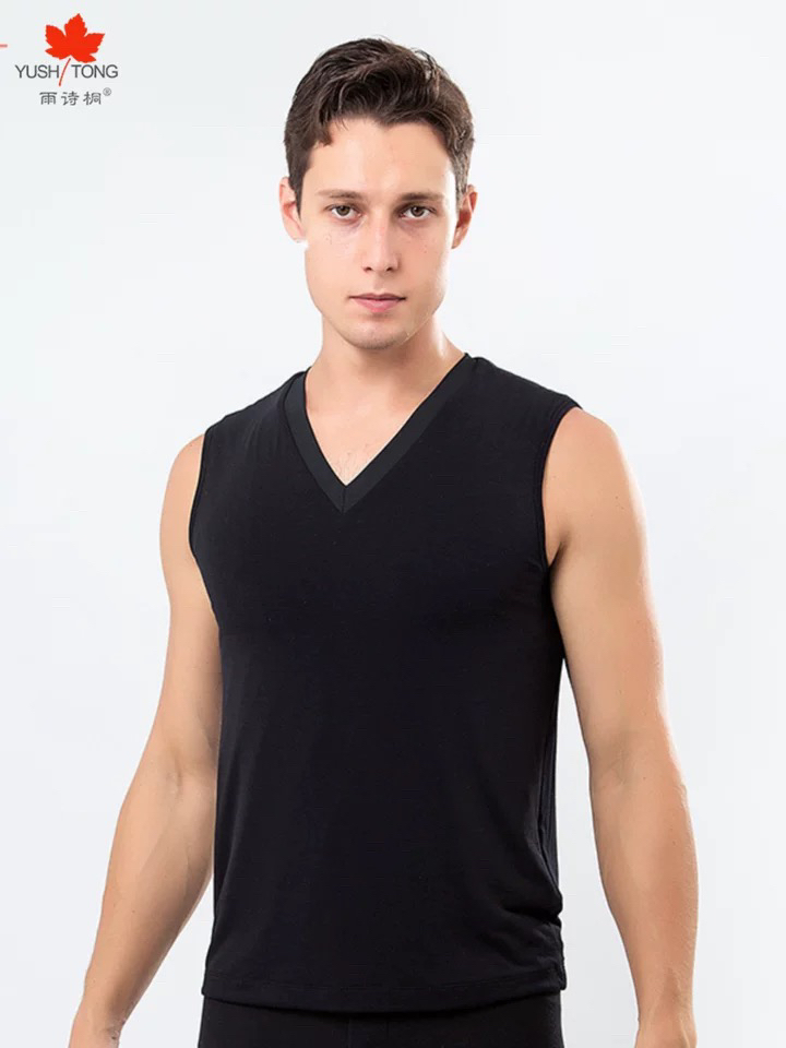 雨诗桐暖维尔蚕丝背心168597男士秋冬夹层保暖马甲加厚加大坎肩