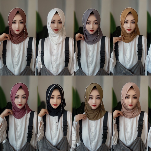 ZM高密度网纱钻条帽檐绕巾 （配盒针）