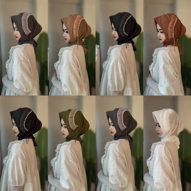 X法式风手工软帽檐套头头巾