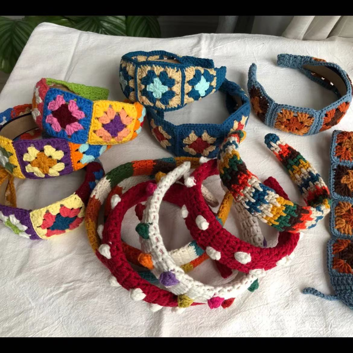 女包复古个性针织百搭时尚女士冬季毛线纯手工手工编织祖母格钩织