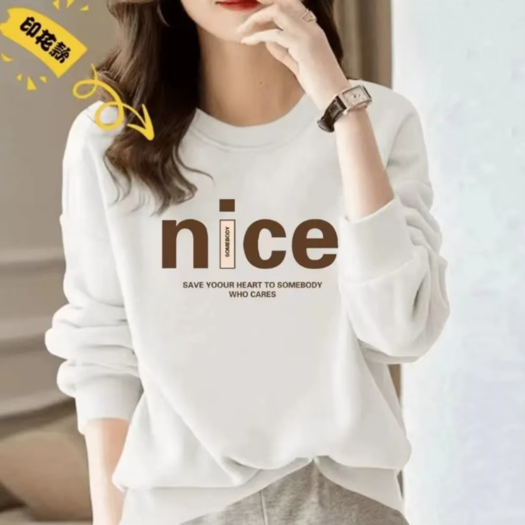 2024新款秋季圆领时尚情侣卫衣-nice夏日长袖休闲百搭春季