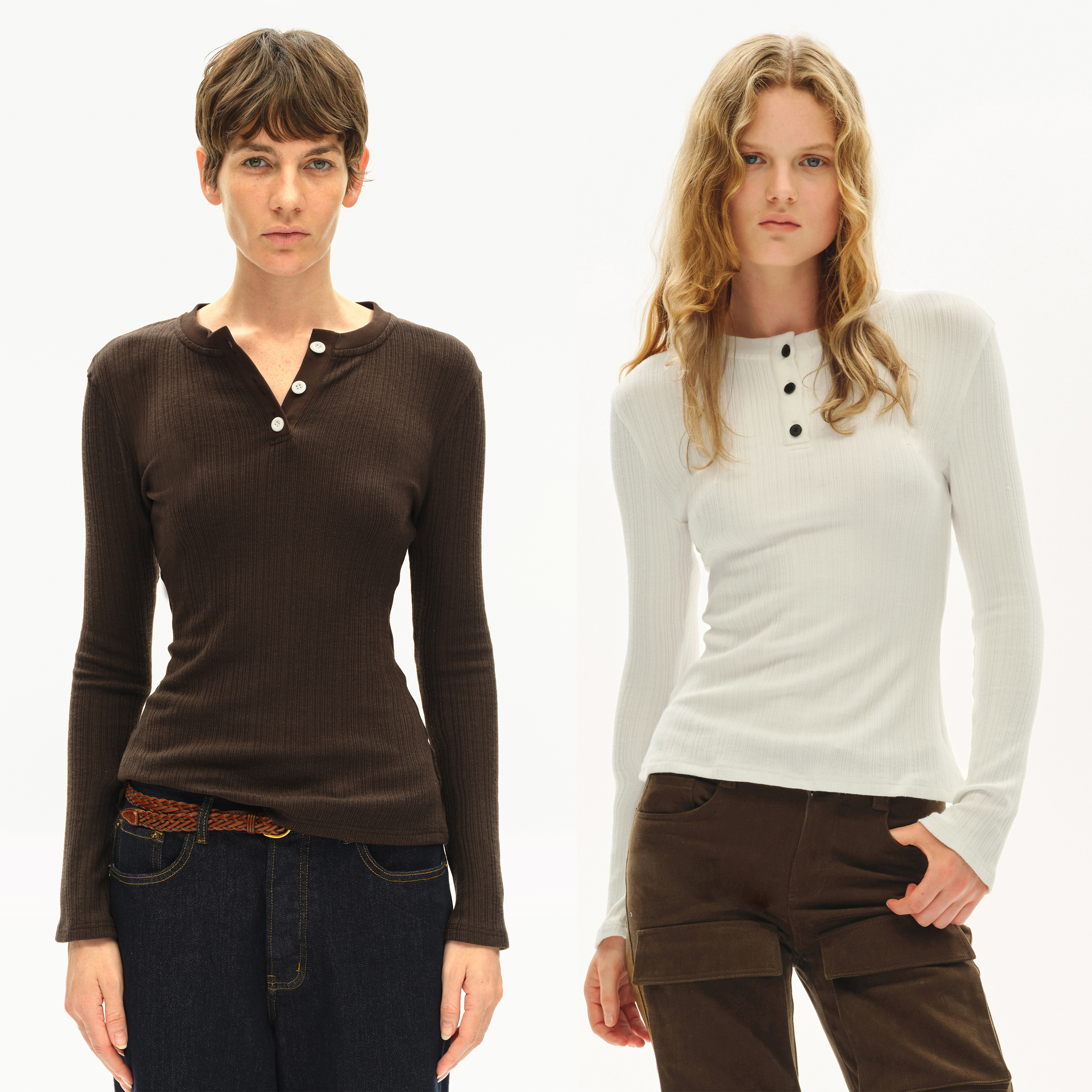 SMIIILE通勤简约牙签坑条修身显瘦长袖上衣秋季白色内搭打底衫女