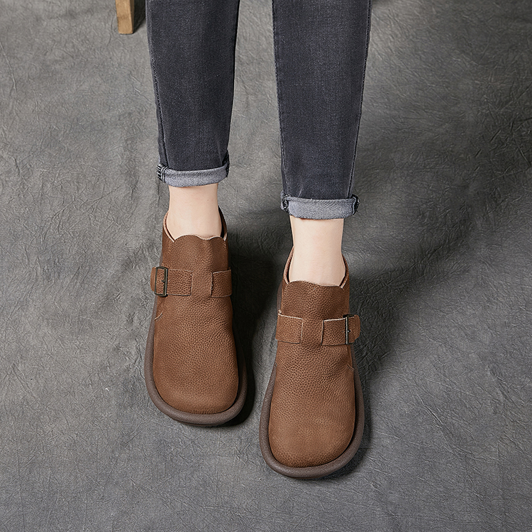 鞋掌柜东莞外贸勃肯鞋真皮女短靴新款软底软面舒适百搭女靴子现货