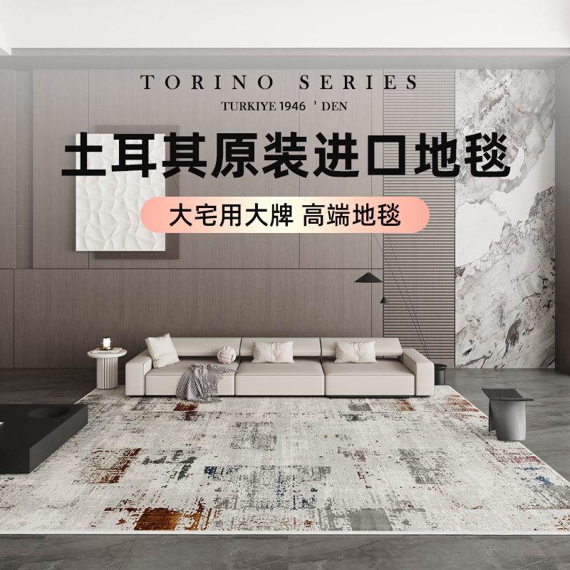 慕娅土耳其进口原装进口地毯意式极简现代简约茶几毯家用卧室地毯
