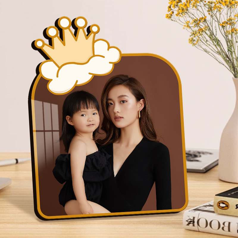 皇冠创意摆台相框定制宝宝儿童照婚纱照做相框相片洗照片