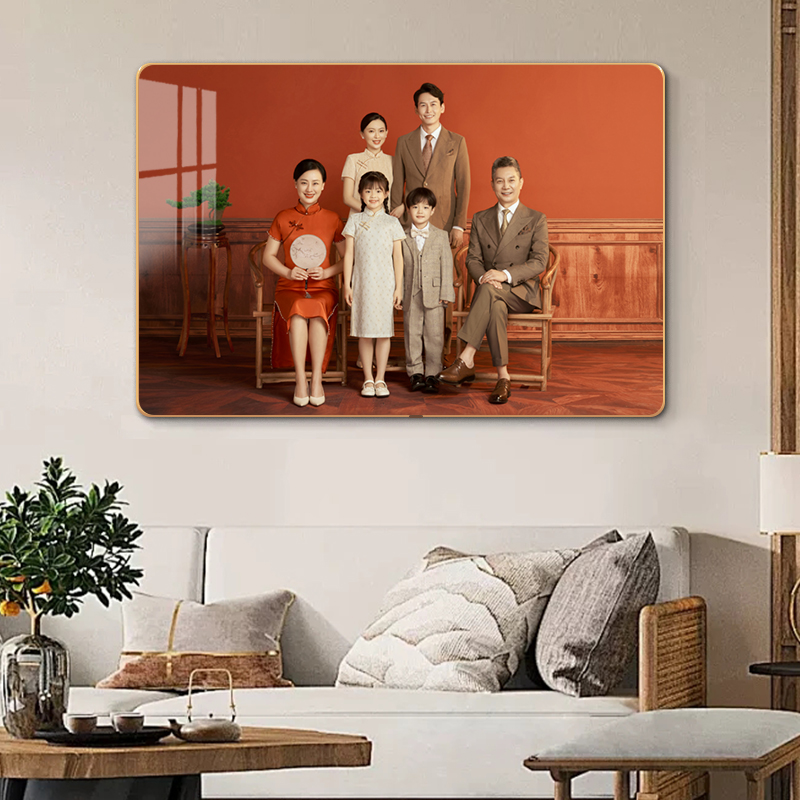 【钛金36寸】钛合金相框送2个10寸挂墙相片放大打印冲洗做成画框裱