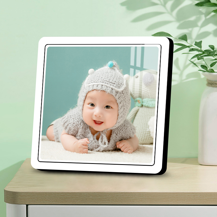 10寸12寸方型大韩摆台定制宝宝洗照片来图定做儿童打印相册框水晶