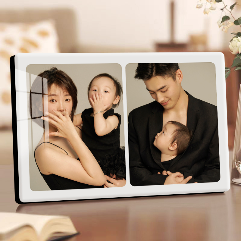【12寸升级版】摆挂两用两宫格摆台相框照片定制简约婚纱照宝宝照