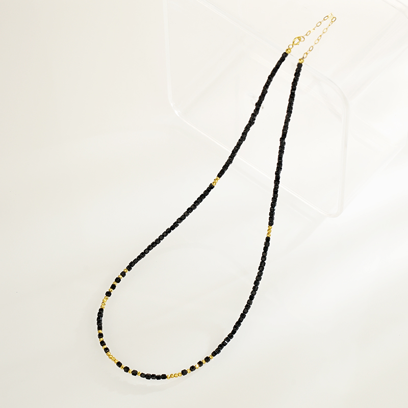 18K金“光之翼”黑碧玺万能百搭 （定位夹扣也是金）40682