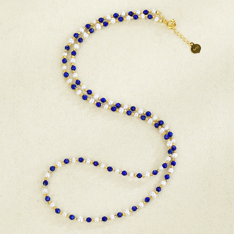 “今溪”18K青金石珍珠项链41984