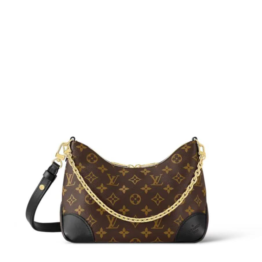 全新未使用 LouisVuitton/路易威登 丫头/LV/黑牛角/经典腋下包