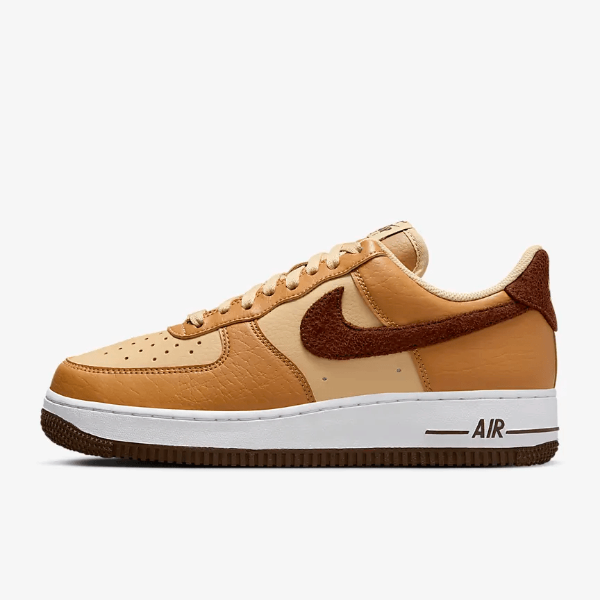 NIKE/耐克女子AF1棕色拼接空军一号复古潮流板鞋休闲鞋HQ3905200