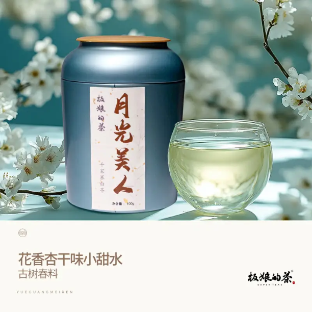 板娘的茶2024头春头采云南千家寨古树纯料月光美人白茶100gcy087
