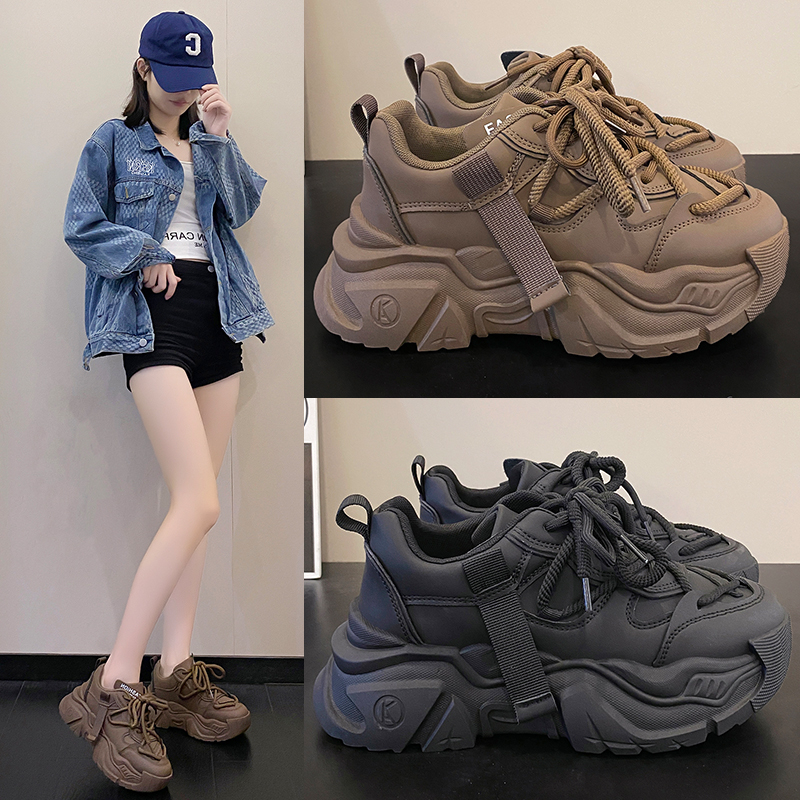 【小扬哥推荐】老爹鞋女显脚小2023秋冬季加绒新款潮百搭时尚休闲