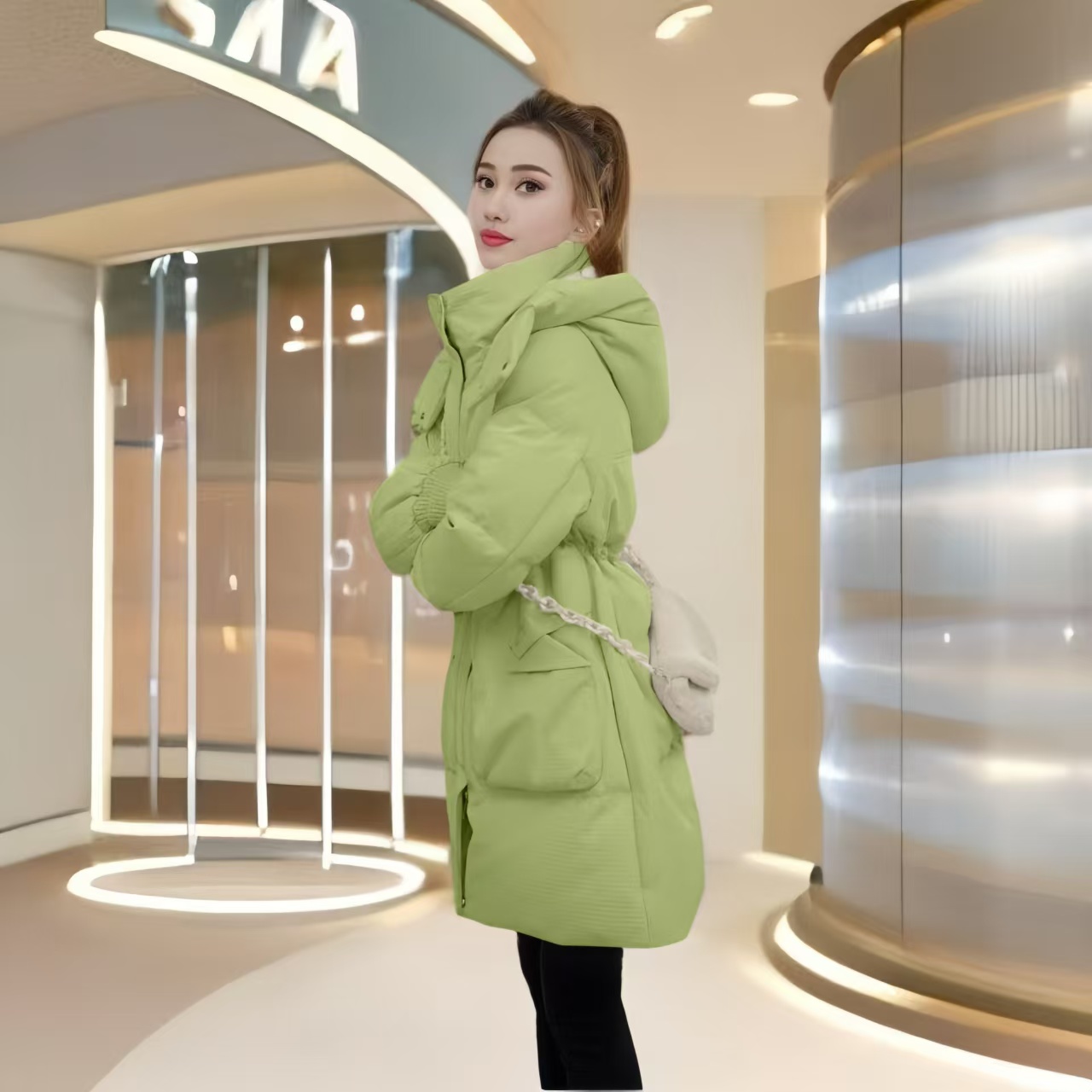 粉丝福利中长款女装羽服女衣女中长款短款时尚休闲百搭连帽加厚