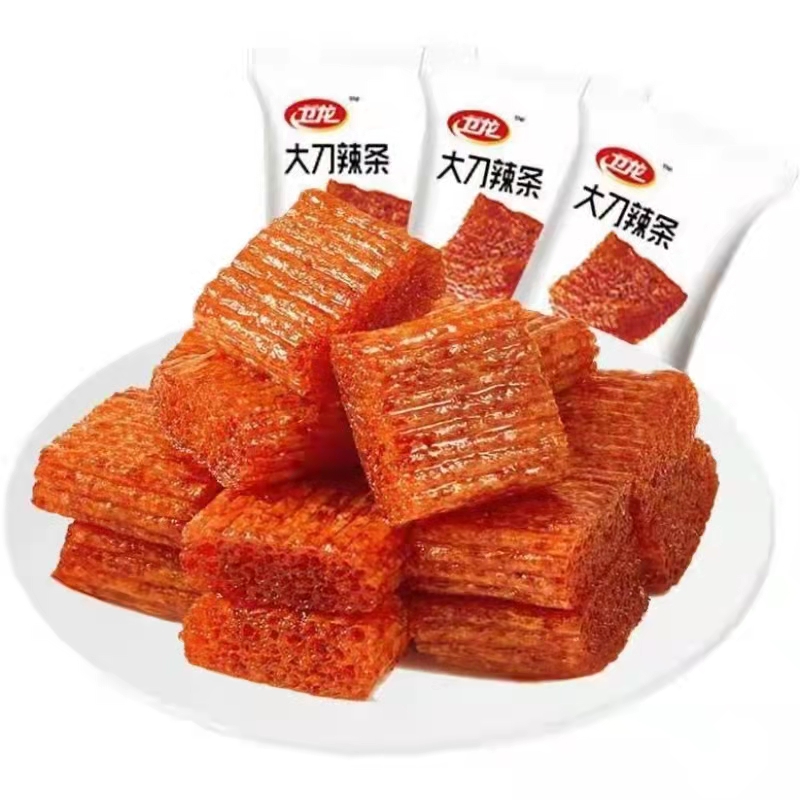 卫龙大刀辣条50包网红辣条麻辣休闲零食儿时回忆