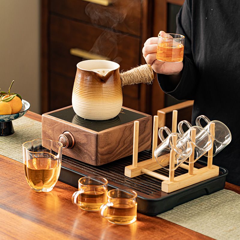 整套泡茶烤奶云南罐罐茶壶电陶炉煮茶器家用蒸煮套装茶盘茶杯茶具