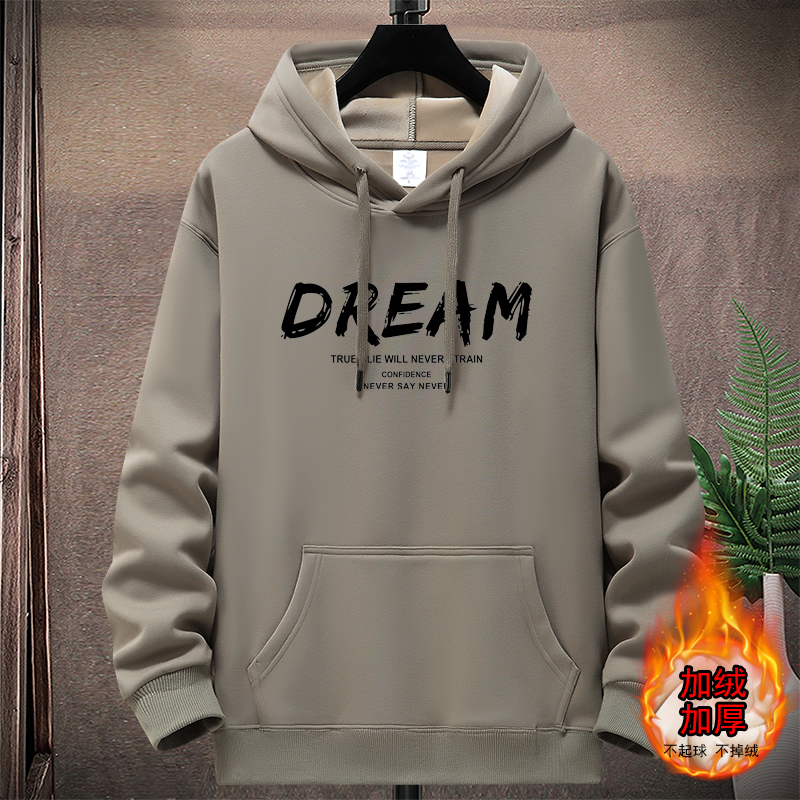 3号保罗卫衣男连帽春秋冬季加绒加厚青少年潮牌宽松帽衫外套情侣