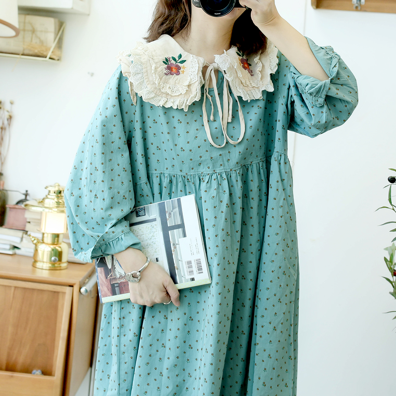 59-159直播间链接美村森系连衣裙衬衫