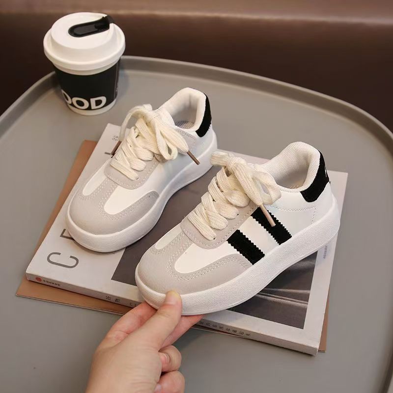 秋季新款儿童板鞋拼色厚底儿童休闲鞋ins时尚百搭低帮