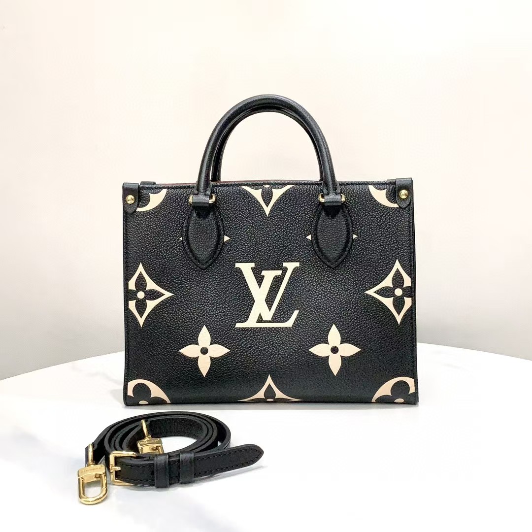 99新 LouisVuitton/路易威登 蓝总专场/黑白小号 onthego 托特包