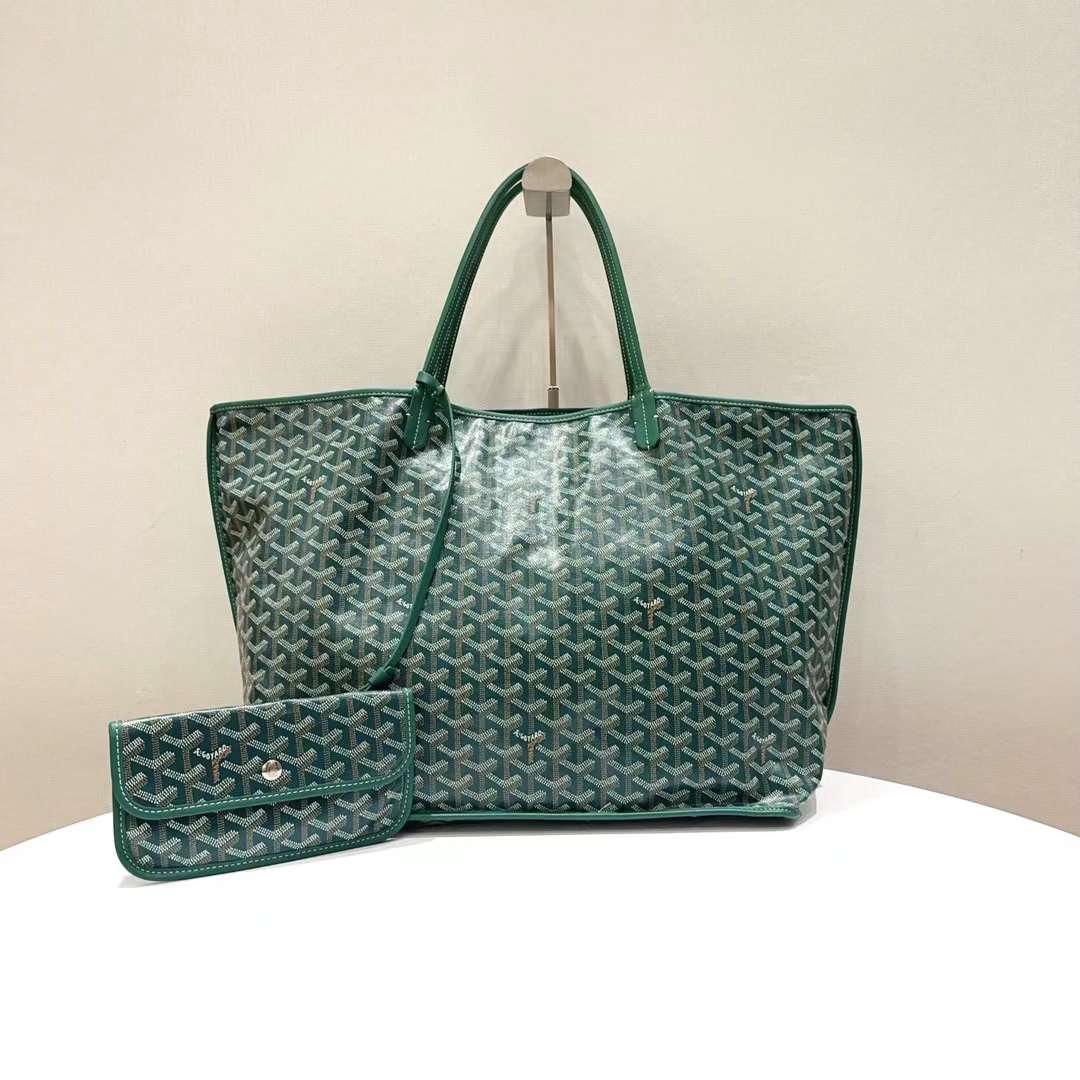99新  蔚蓝/Goyard 戈雅/绿色 大号 tote  购物袋/ 99新